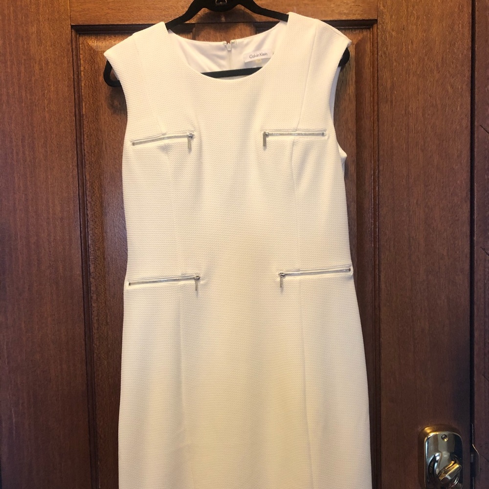 Calvin Klein white dress, size 10, worn 1 time
